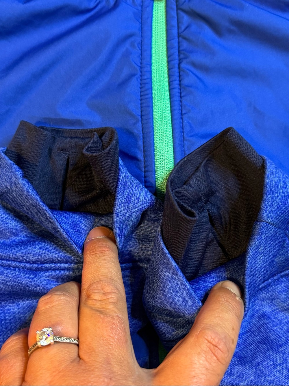 Russell Athletic Blue Hooded Zip Jacket w/ thumb holes- Sz 18 - Picture 4 of 7